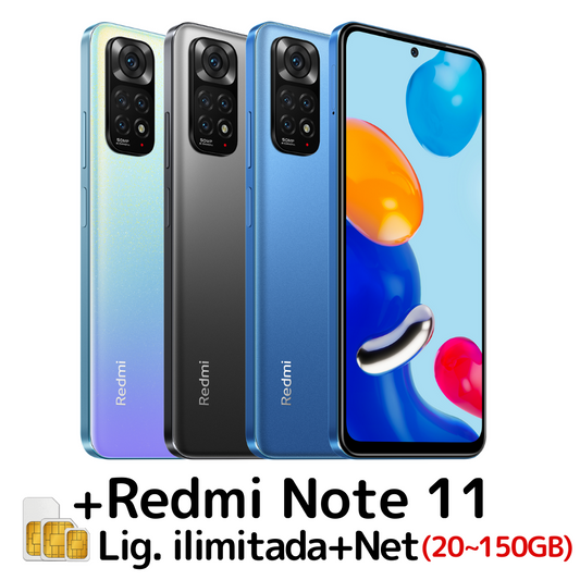 Redmi note11+Chip (Lig. Ilimitada+20GB ~150GB