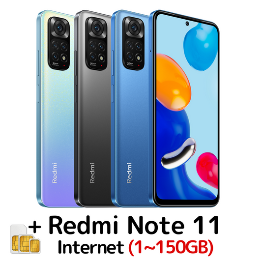 Redmi note11+Chip (Internet 1GB ~150GB)