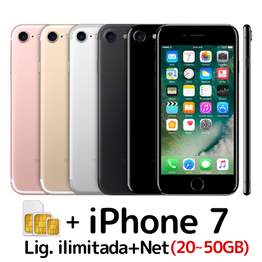 IPhone7+Chip (Lig.ilimitada+Net 20GB a 50GB)