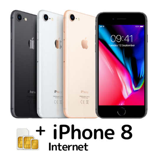IPhone8+Chip (Internet + SMS)